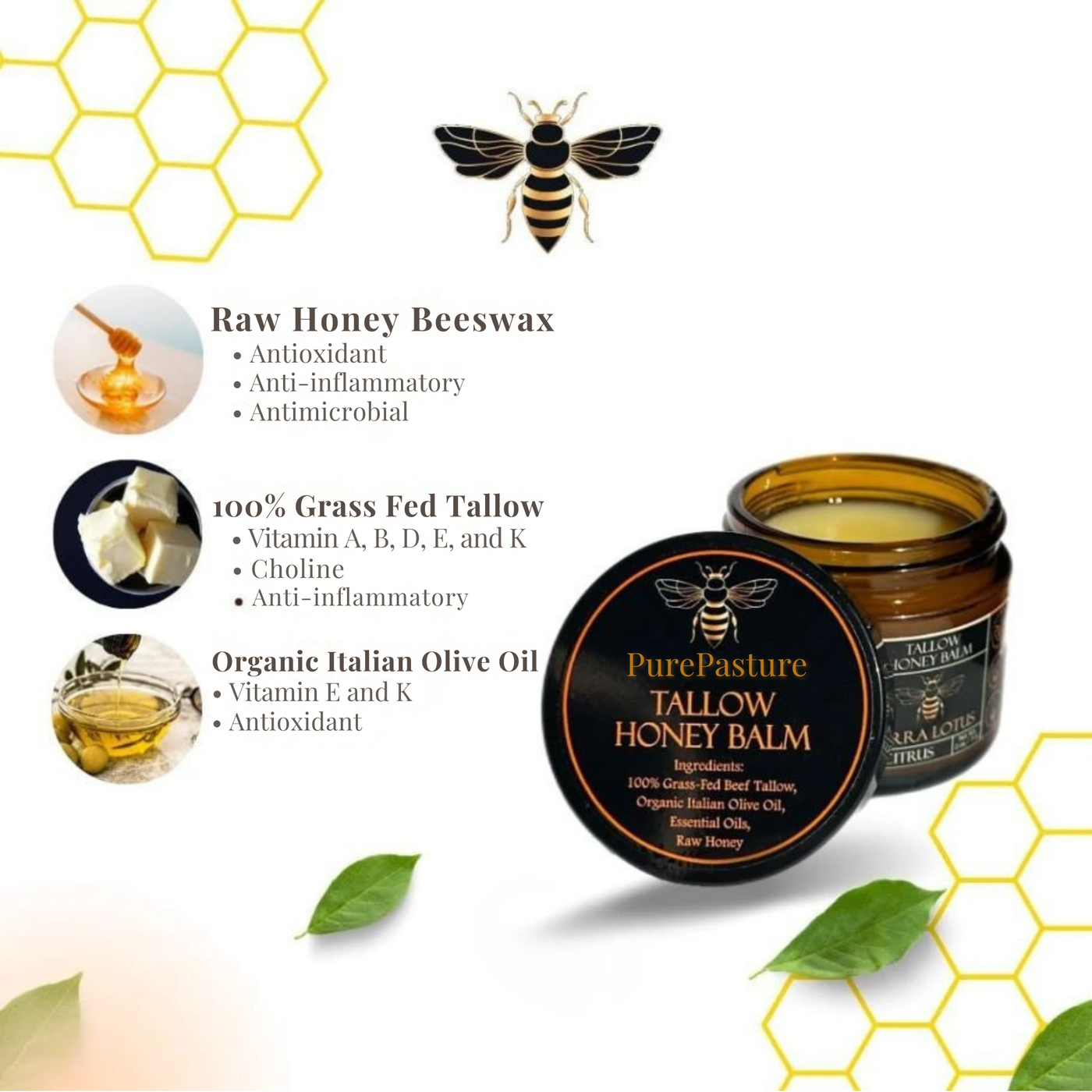 PurePasture Grass-Fed Tallow Glow Balm
