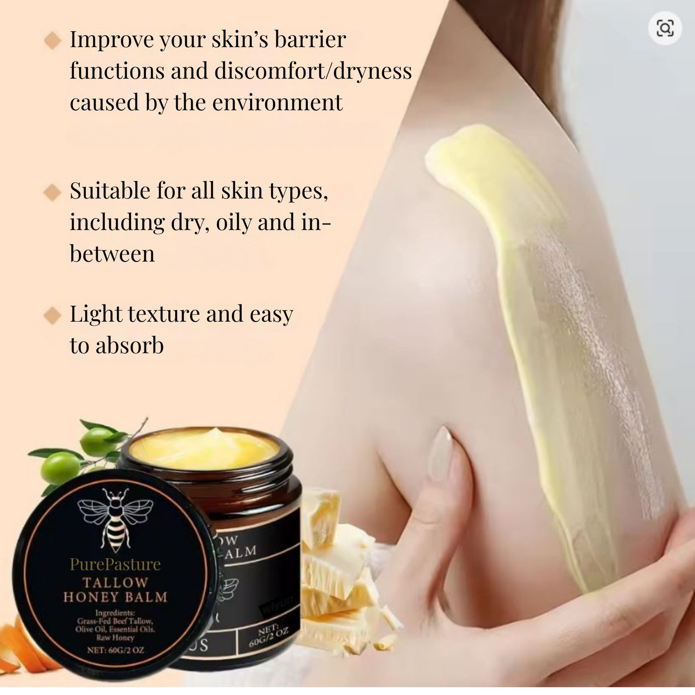 PurePasture Grass-Fed Tallow Glow Balm